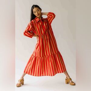 COPY - Anthropologie Maeve the Bettina Tiered Shirt Dress size Medium